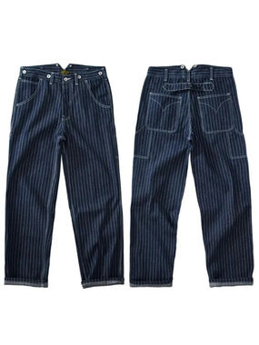 🇺🇸SHIP Indigo Wabash Stripe Work Trousers Okonkwo S